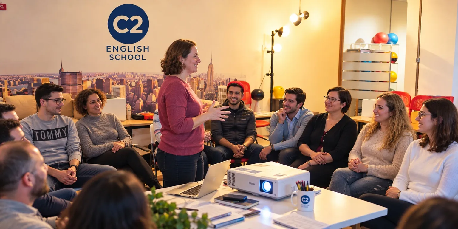 C2 guided English practice and feedback