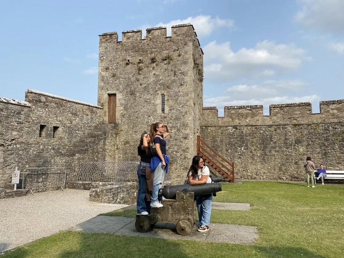 C2 students exploring a historic Irish castle