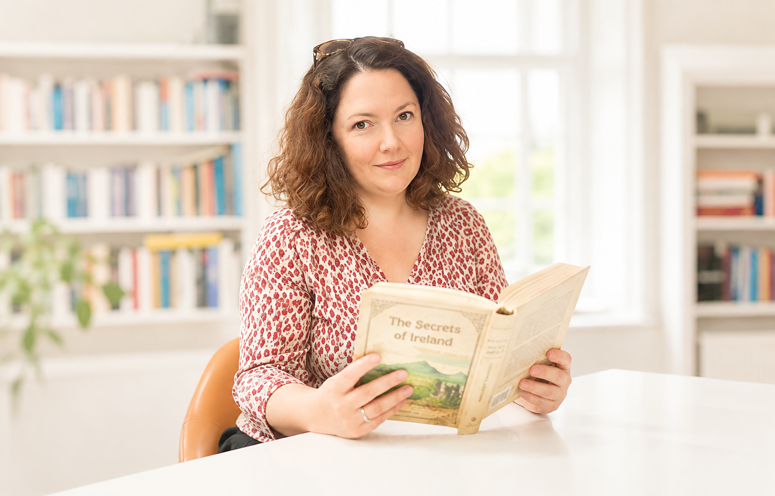 Mary Mangan, co-founder and Director of Studies at C2 English School, reading at home