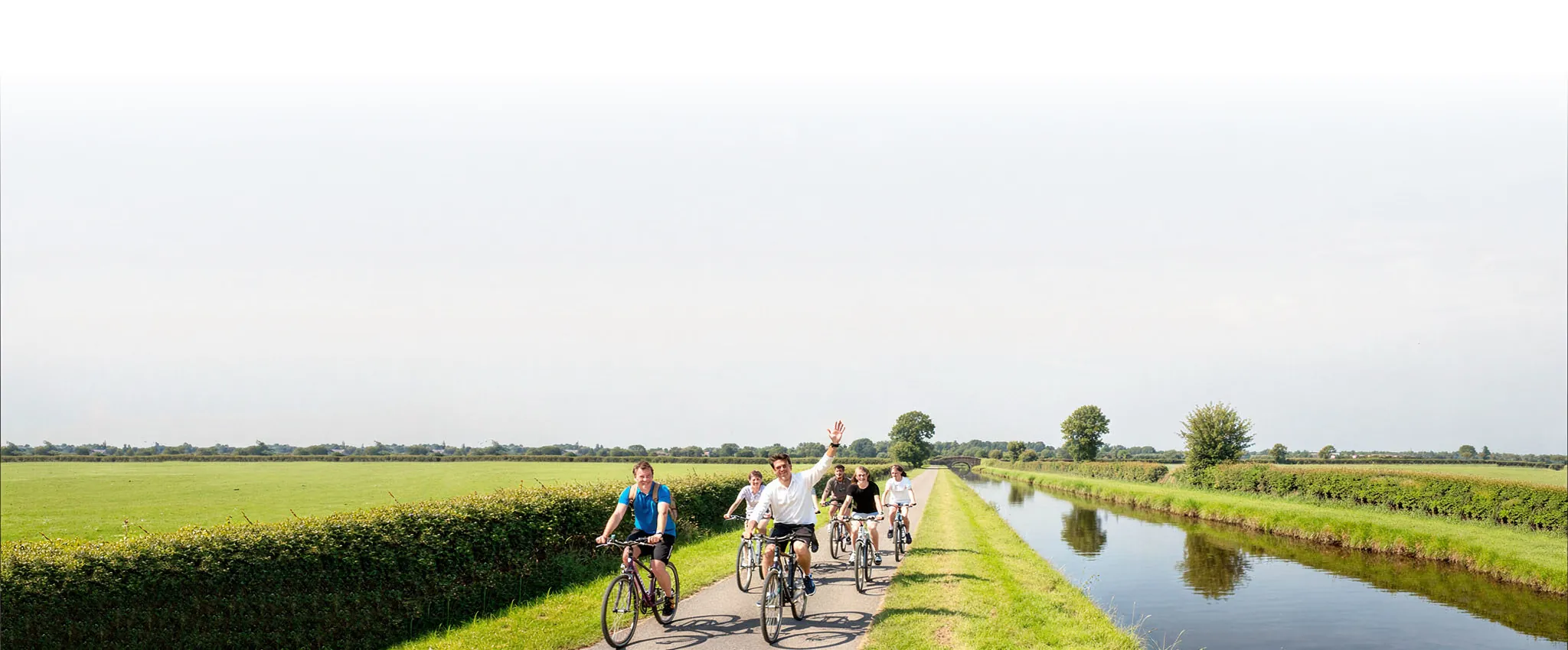 Adult learners cycling together beside the Royal Canal in Ireland
