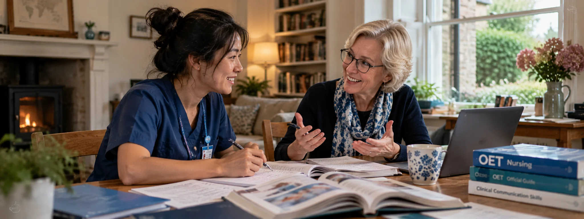 Korean nursing student receiving an individual lesson in Ireland