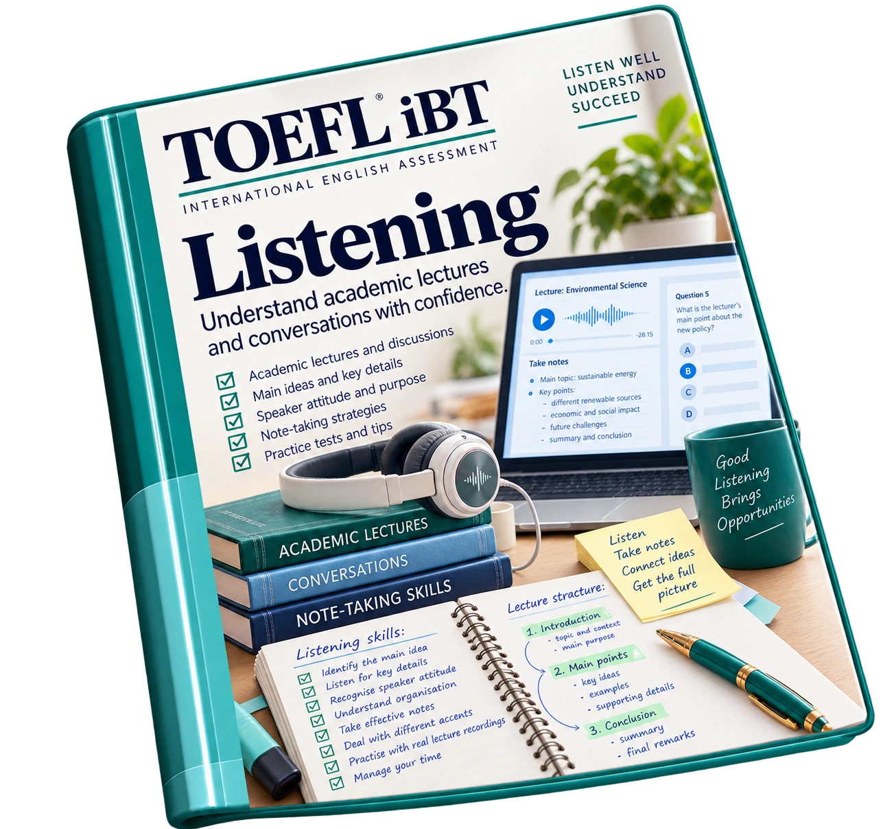 TOEFL iBT Listening preparation illustration