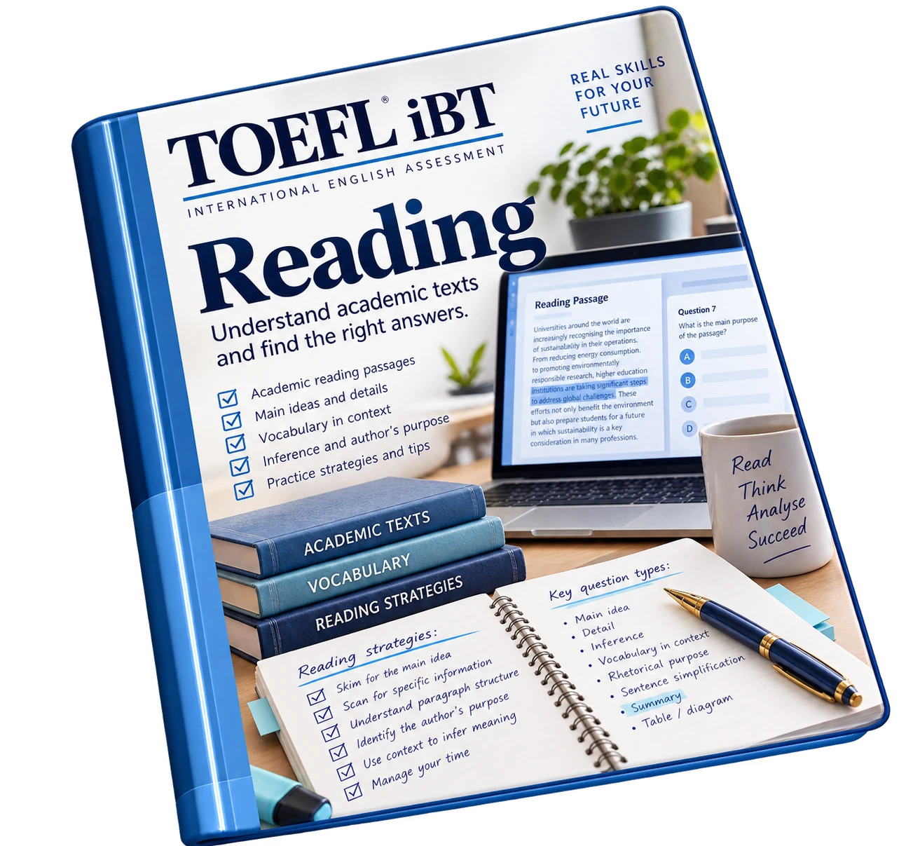 TOEFL iBT Reading preparation illustration