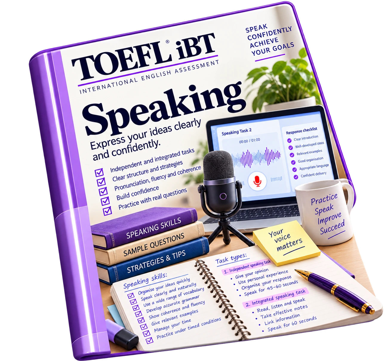 TOEFL iBT Speaking preparation illustration