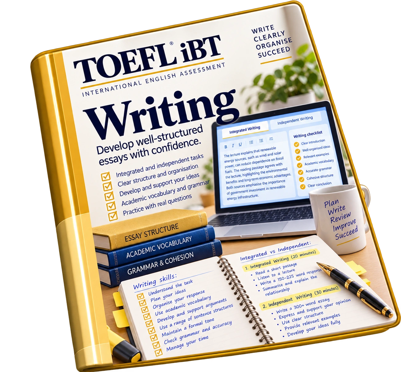 TOEFL iBT Writing preparation illustration