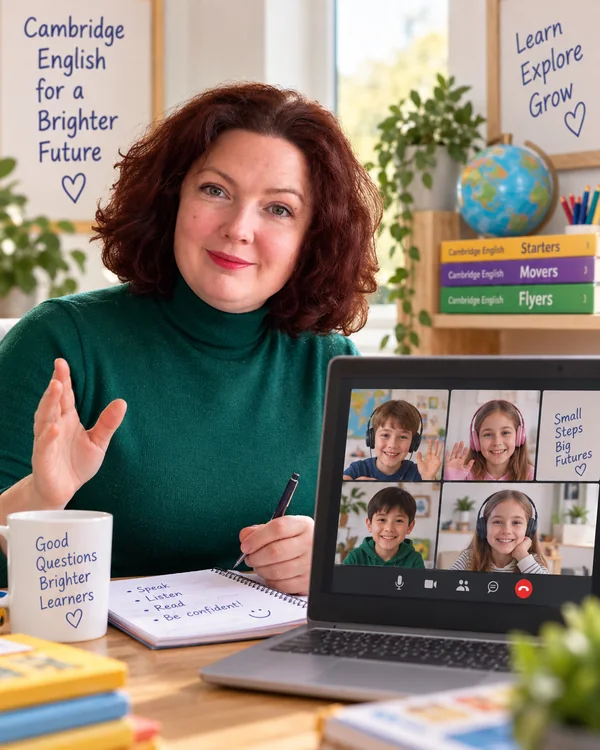 Supporting teacher teaching children English online