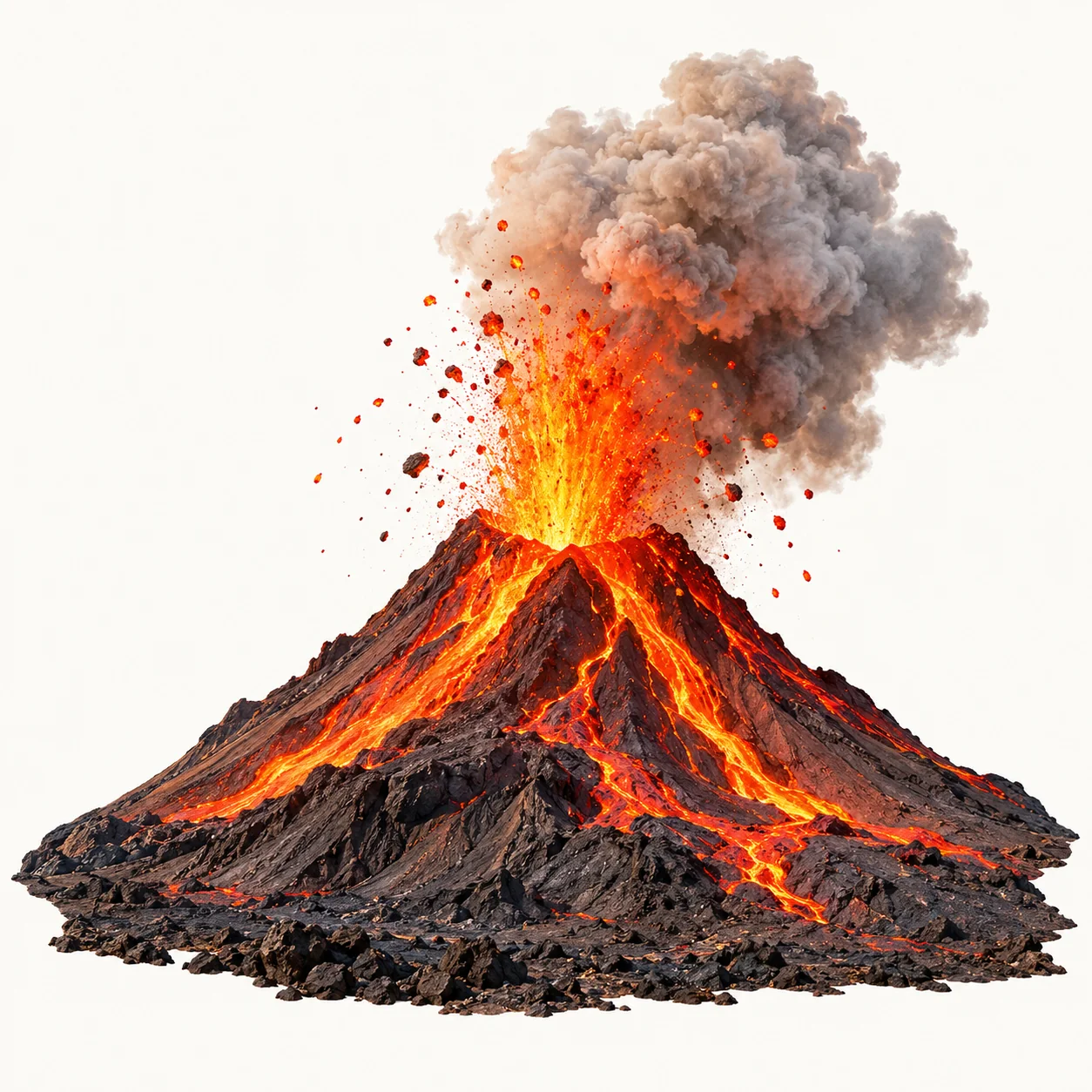 Simple illustration of a volcano